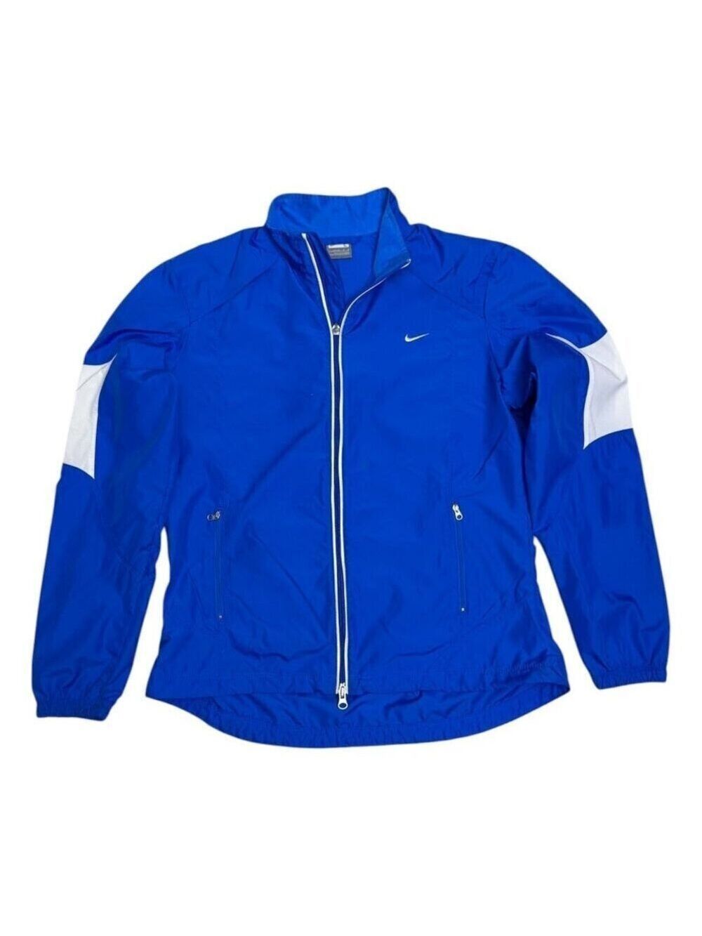 NIKE Running Blue Lightweight Activewear Windbreaker Jacket Girls Large